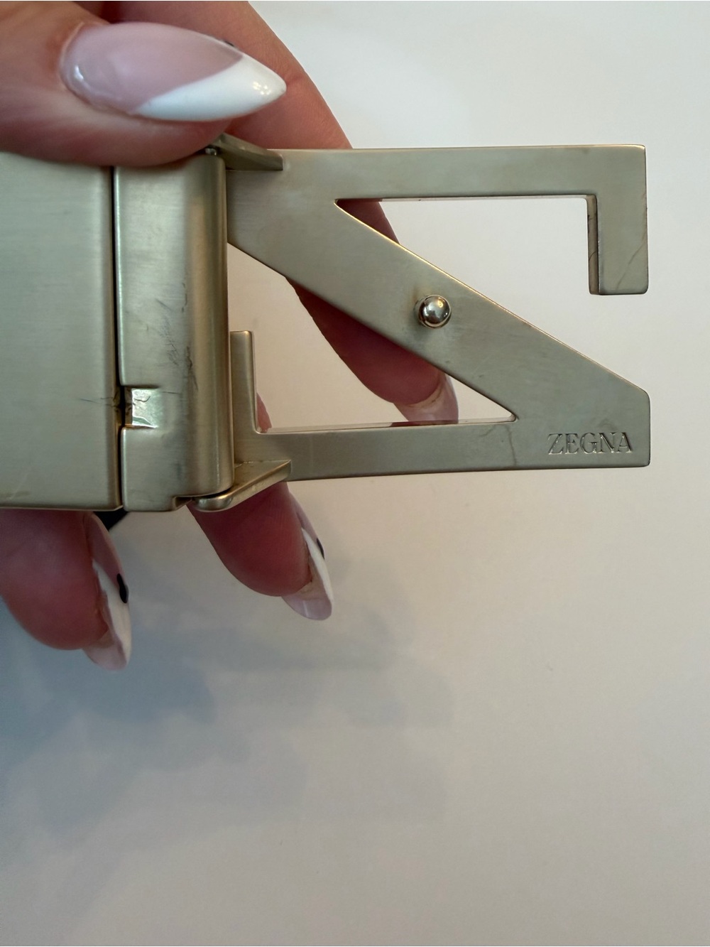 EUC! Zegna Grained Leather Reversible - Picture 6 of 15